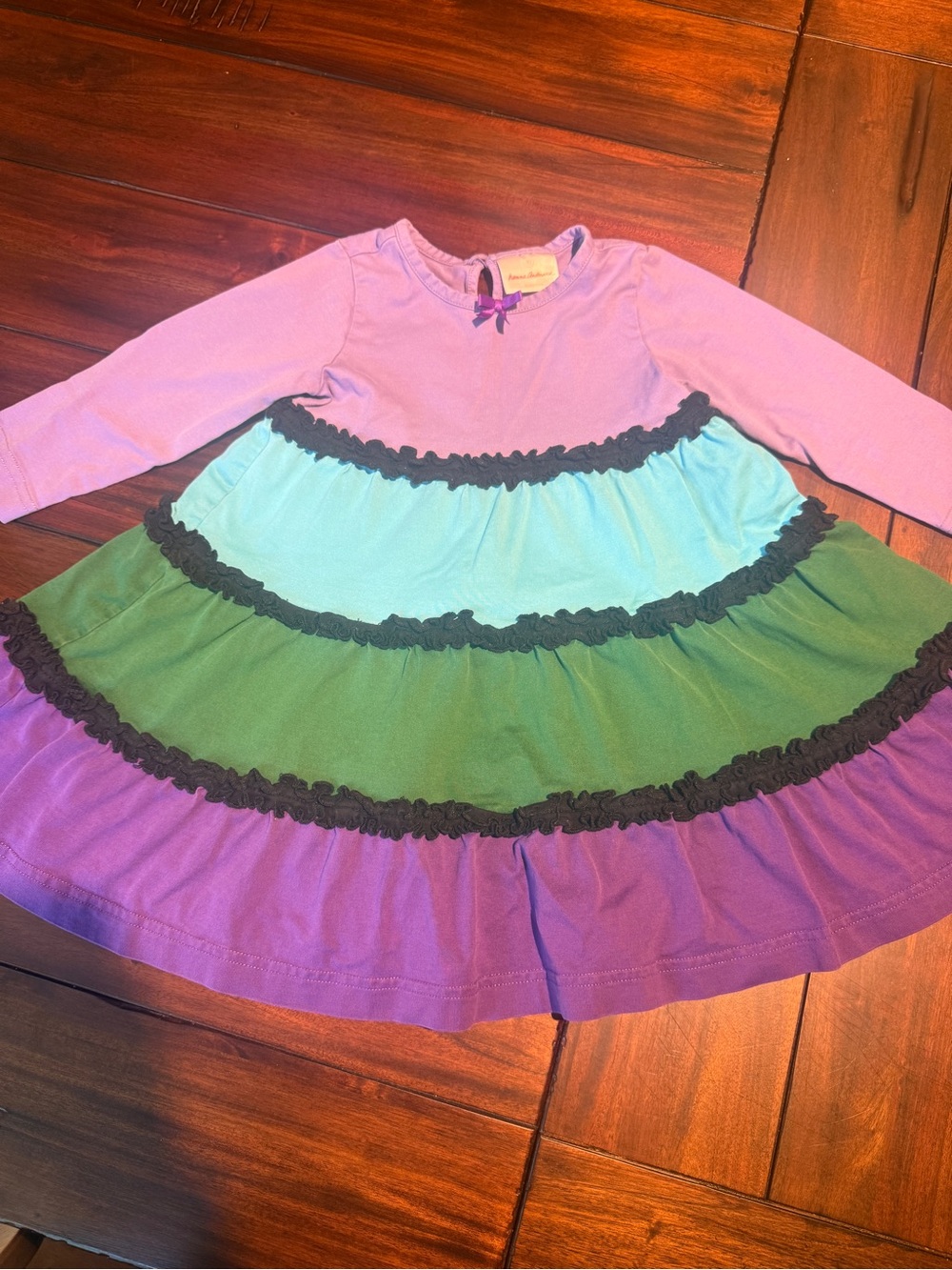 Hanna Andersson 3T Rickrack Colorblock Dress